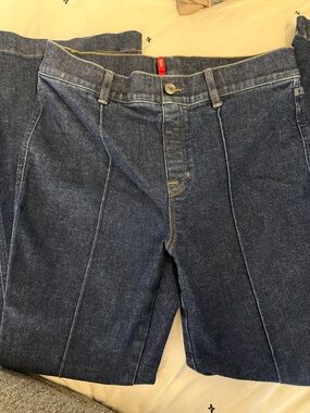 SPANX Women's Flare Jeans in Dark Blue Denim